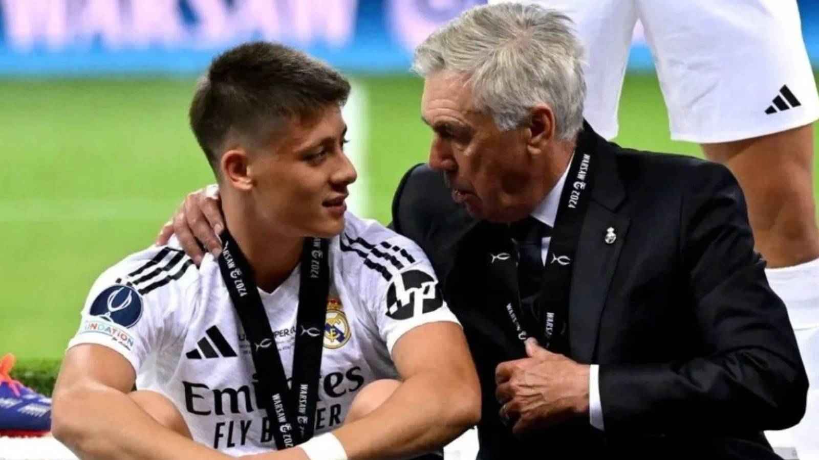 أردا غولر يسكب الماء على مقعد أنشيلوتي.. شاهد رد فعل المدرب (فيديو)