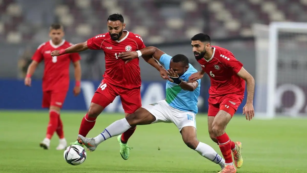 لبنان يتجاوز جيبوتي ويصعد إلى مجموعة مصر والجزائر والسودان بكأس العرب (فيديو)