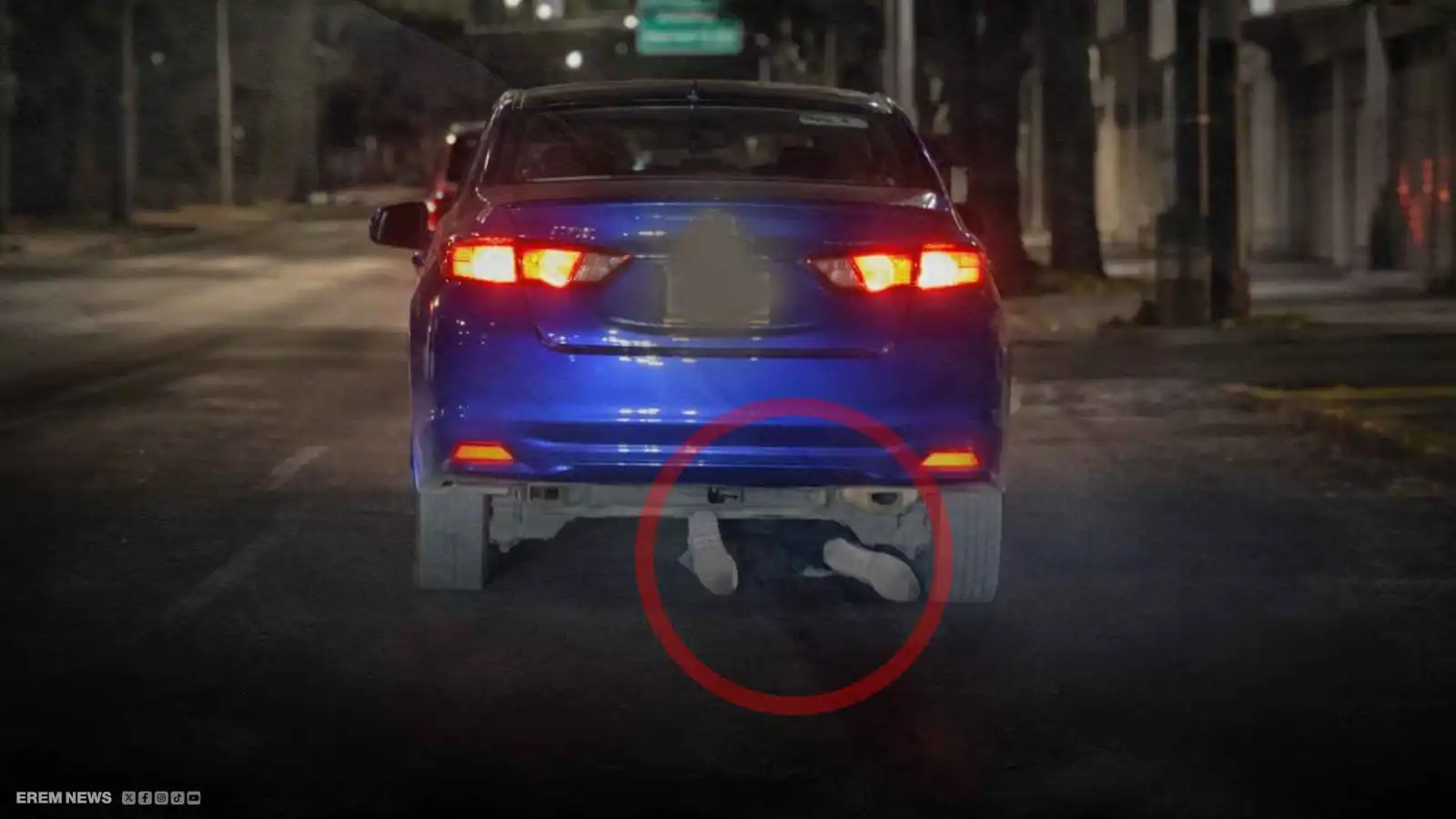 امرأة تدهس رجلا على دراجة وتسحله وتفر هاربة في مكسيكو