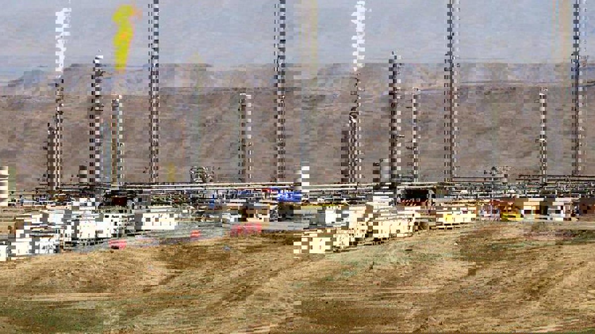 سقوط صاروخ كاتيوشا في حقل غاز خور مور بشمال العراق ولا أضرار