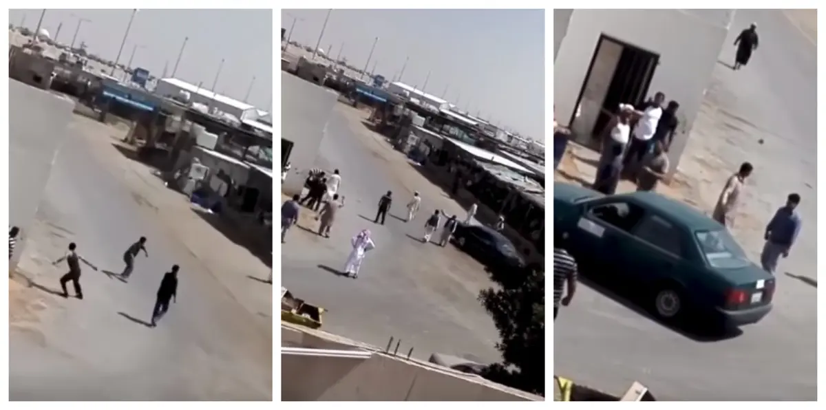 بالفيديو.. مضاربة بالأيدي والعصي بين سودانيين وآسيويين بالسعودية