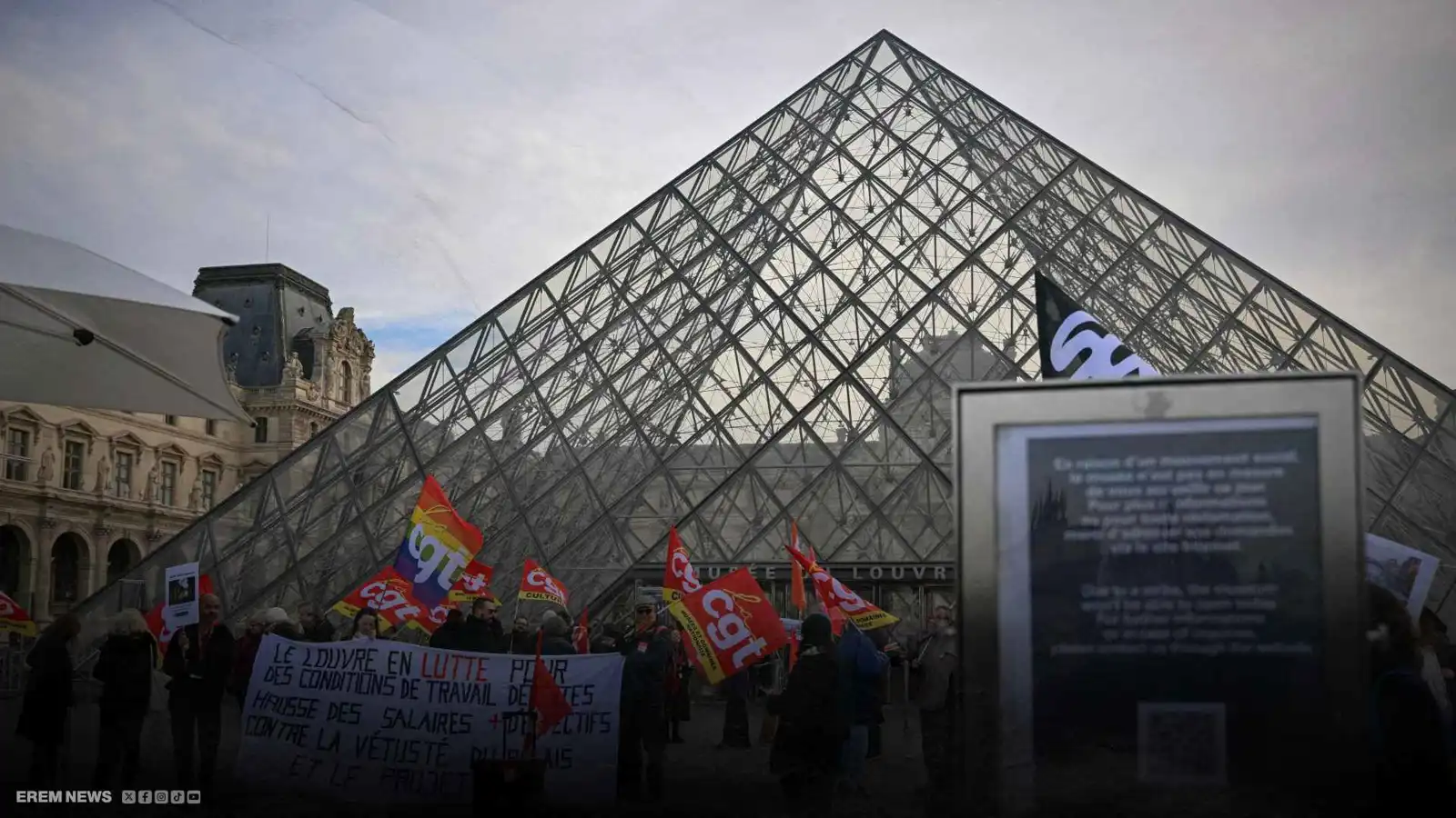 اللوفر يغلق أبوابه فجأة.. فما قصة القرار المفاجئ؟ (فيديو)