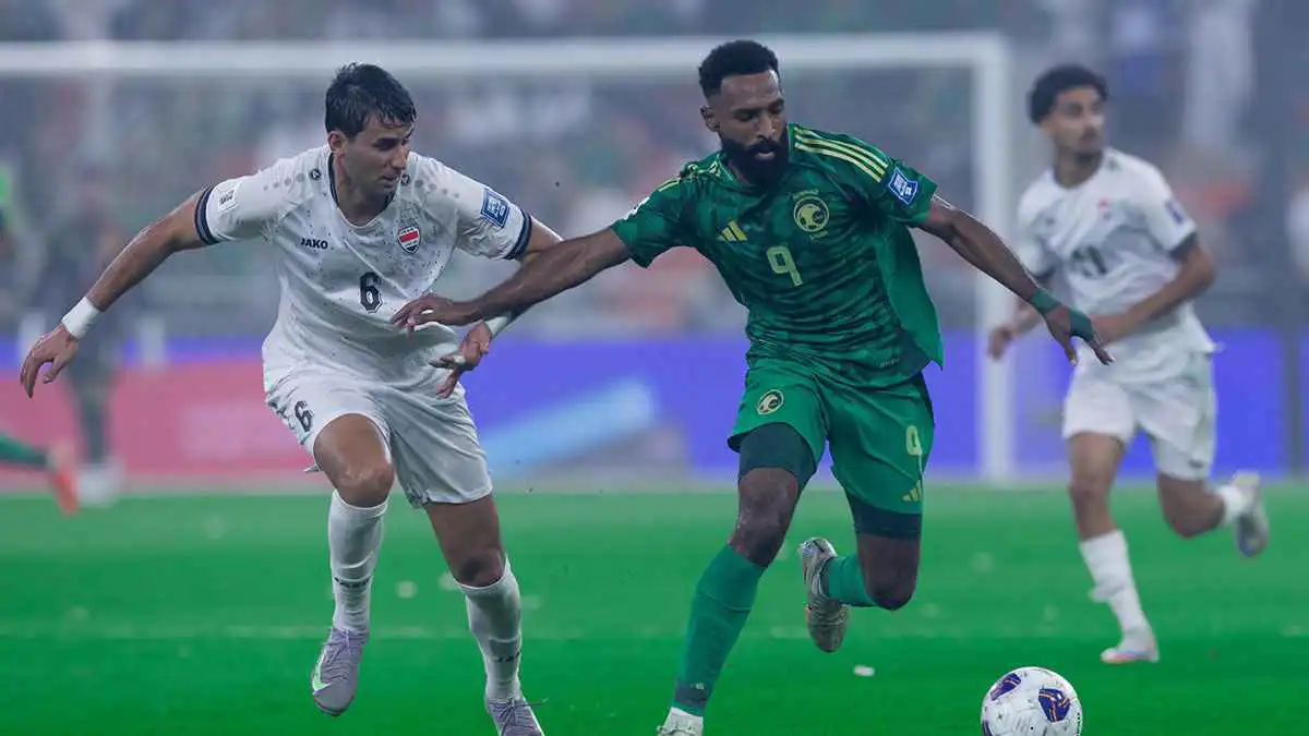 ملخص ونتيجة مباراة السعودية والعراق في تصفيات كأس العالم