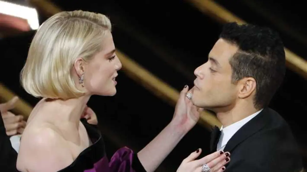 أهداها قبلة حارة بعد حصد الأوسكار.. ماذا تعرف عن حبيبة رامي مالك؟ (صور)