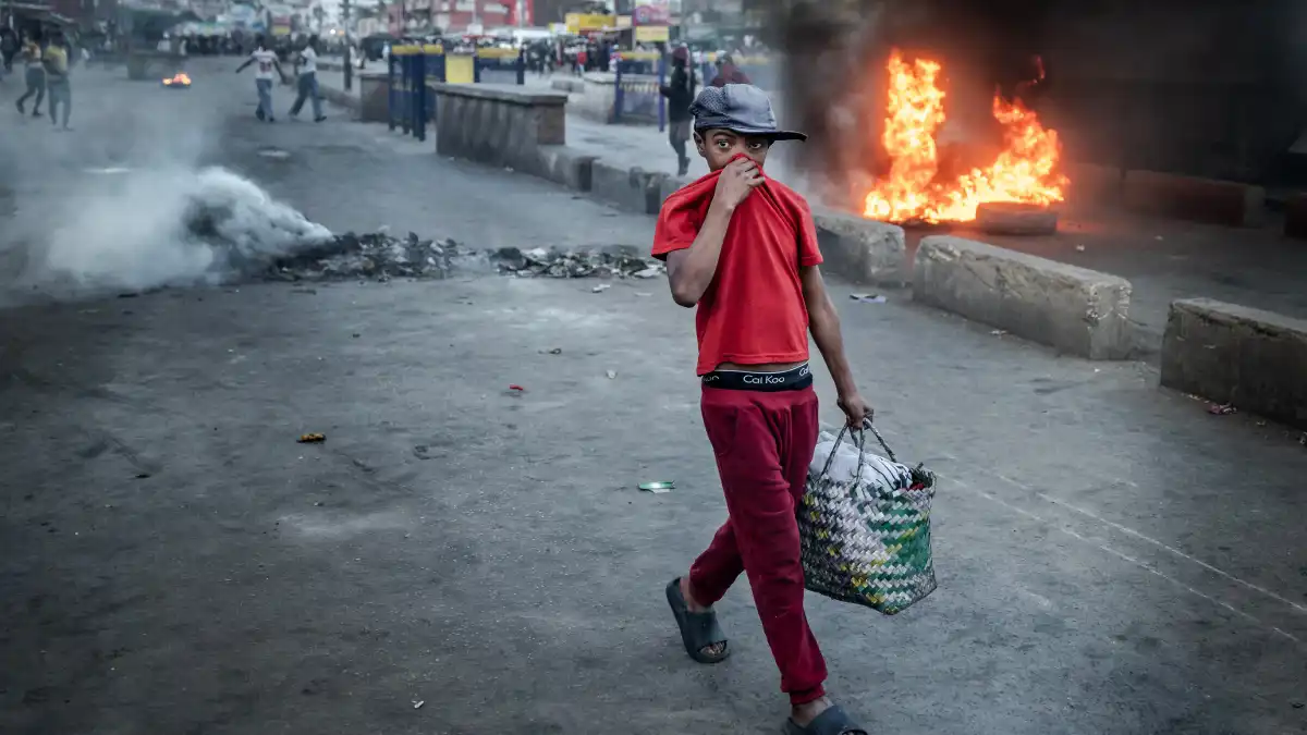 جانب من احتجاجات "جيل زد" في مدغشقر