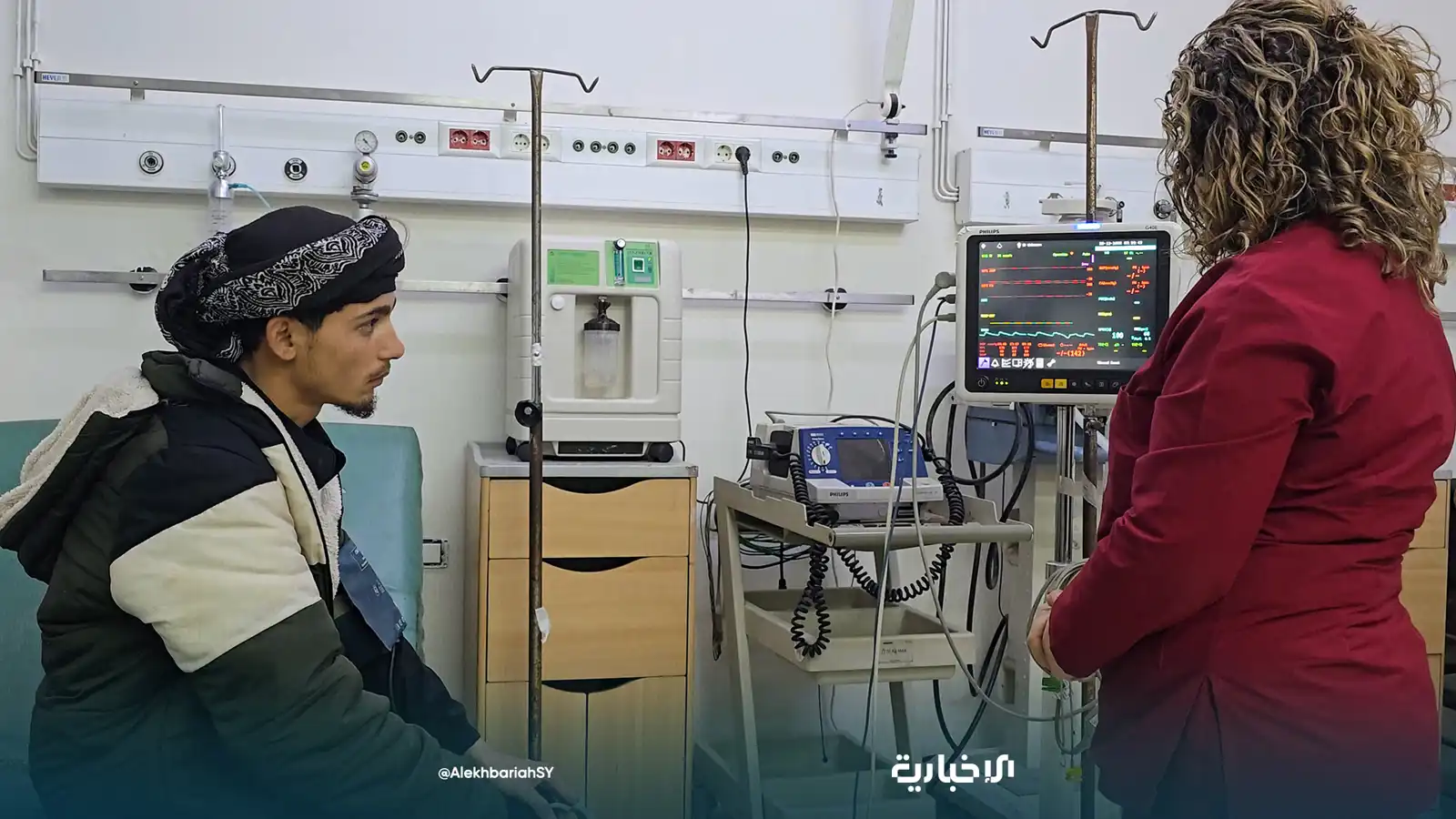 ناج من الغرق في النهر على الحدود اللبنانية