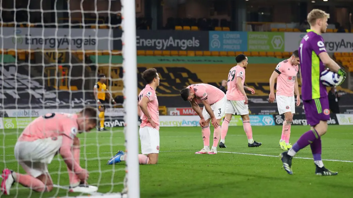 شيفيلد يونايتد يهبط من الدوري الإنجليزي الممتاز بعد خسارته أمام وولفرهامبتون