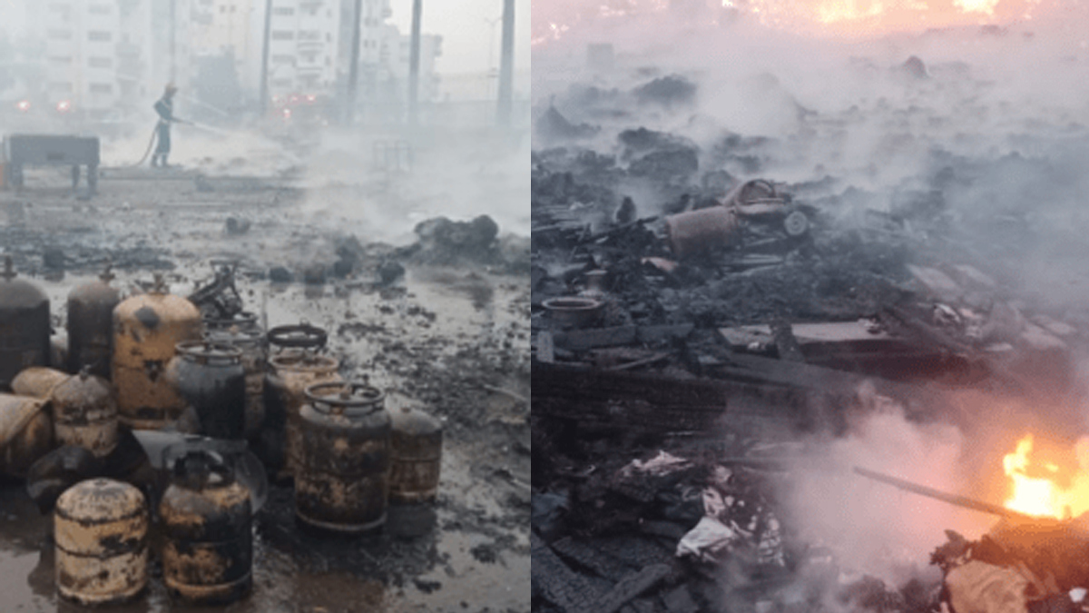 بالفيديو.. حريق هائل في مخيم للمهاجرين في المغرب