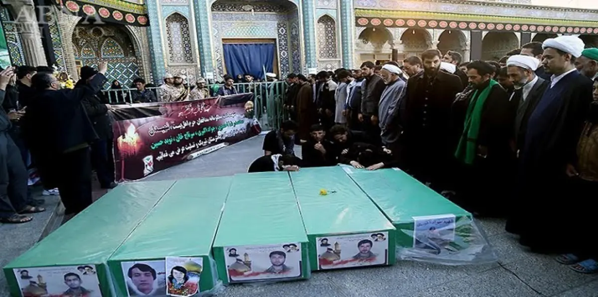 تشييع 7 من الأفغانيين والباكستانيين قتلوا في سوريا (صور)
