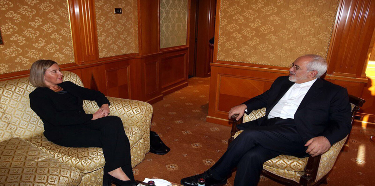 ظريف وموغيريني يناقشان "النووي الإيراني" في بروكسل‎