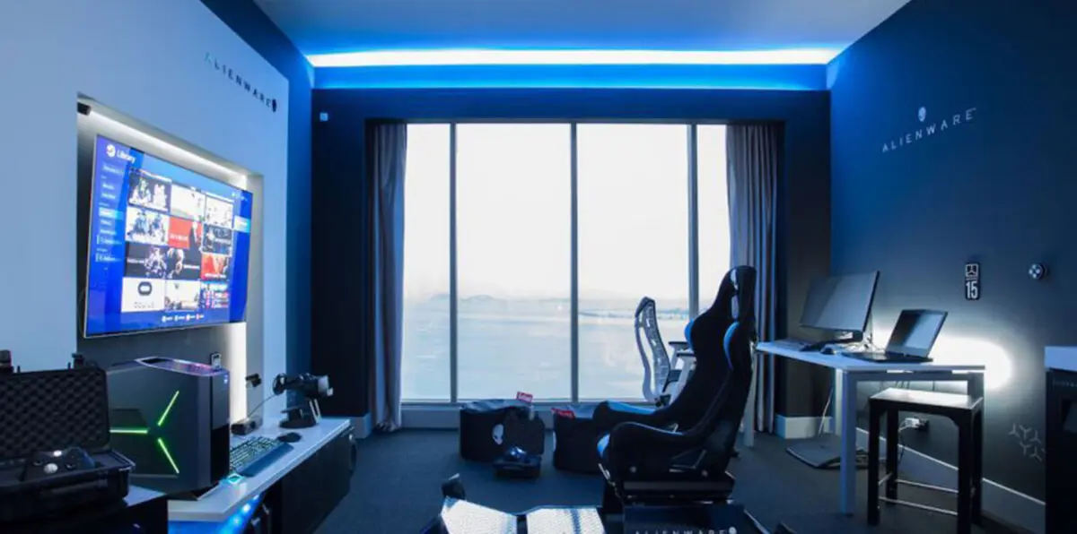 غرف فندقية مذهلة لعشاق الألعاب الإلكترونية (صور وفيديو)