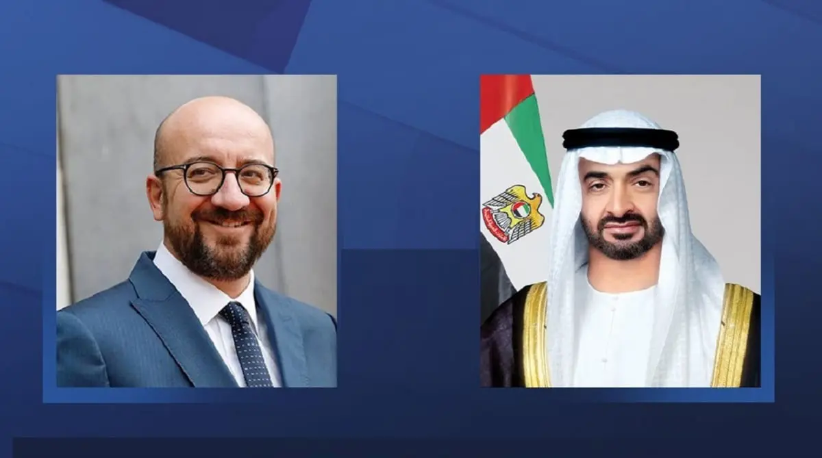محمد بن زايد يبحث الوضع في السودان مع رئيس المجلس الأوروبي