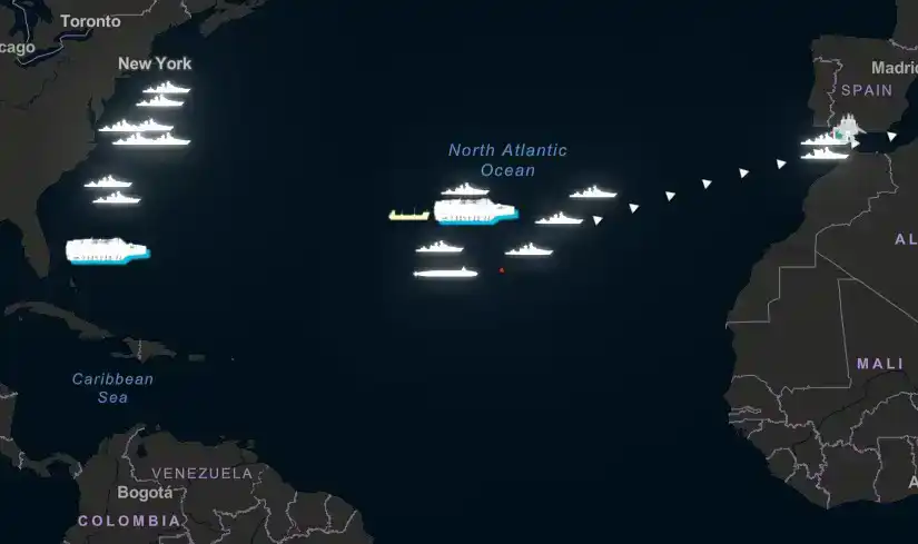 موقع انتشار حاملة الطائرات "جيرالد فورد"