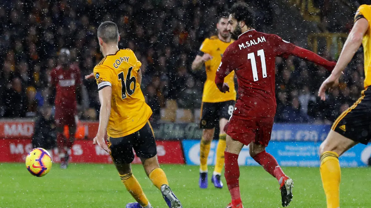 شاهد هدف محمد صلاح الرائع في مباراة ليفربول وولفرهامبتون (فيديو)