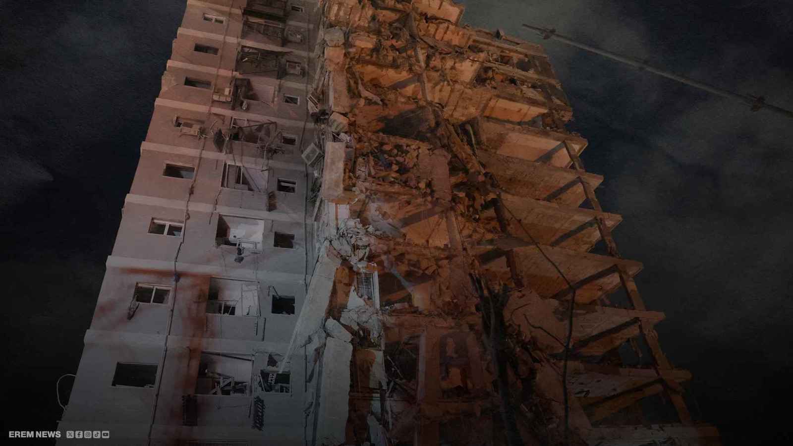 صاروخ إيراني يدمر الملاجئ