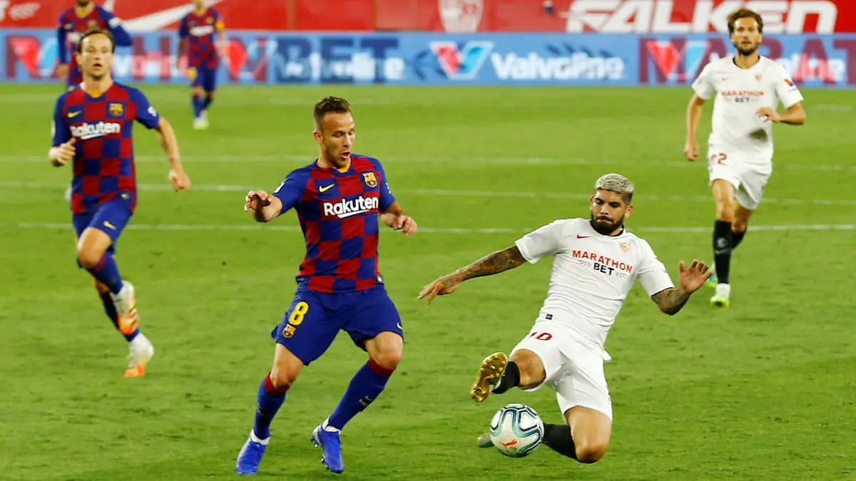 ترتيب الدوري الإسباني بعد تعادل برشلونة وإشبيلية