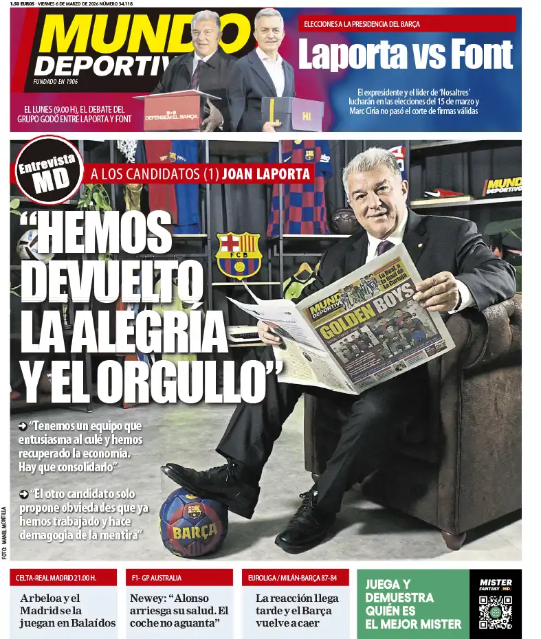 غلاف صحيفة موندو ديبورتيفو