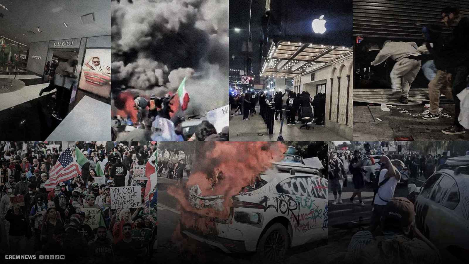 من احتجاجات سلمية إلى أعمال عنف.. شوارع لوس أنجلوس تتحول لساحة نهب (فيديو)
