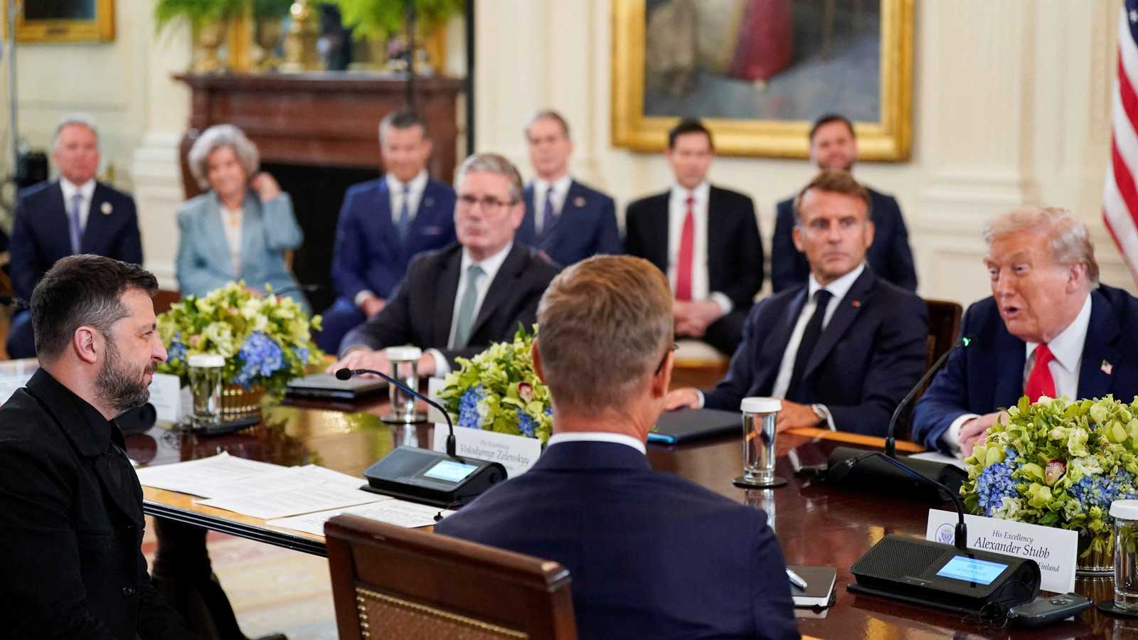 البيت الأبيض: انتهاء اجتماع ترامب مع القادة الأوروبيين