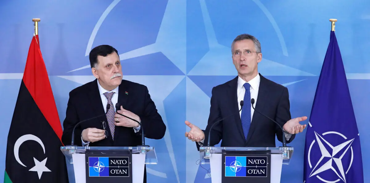 السراج يبحث مع أمين عام الناتو تقوية قطاعي الدفاع والأمن في ليبيا‎