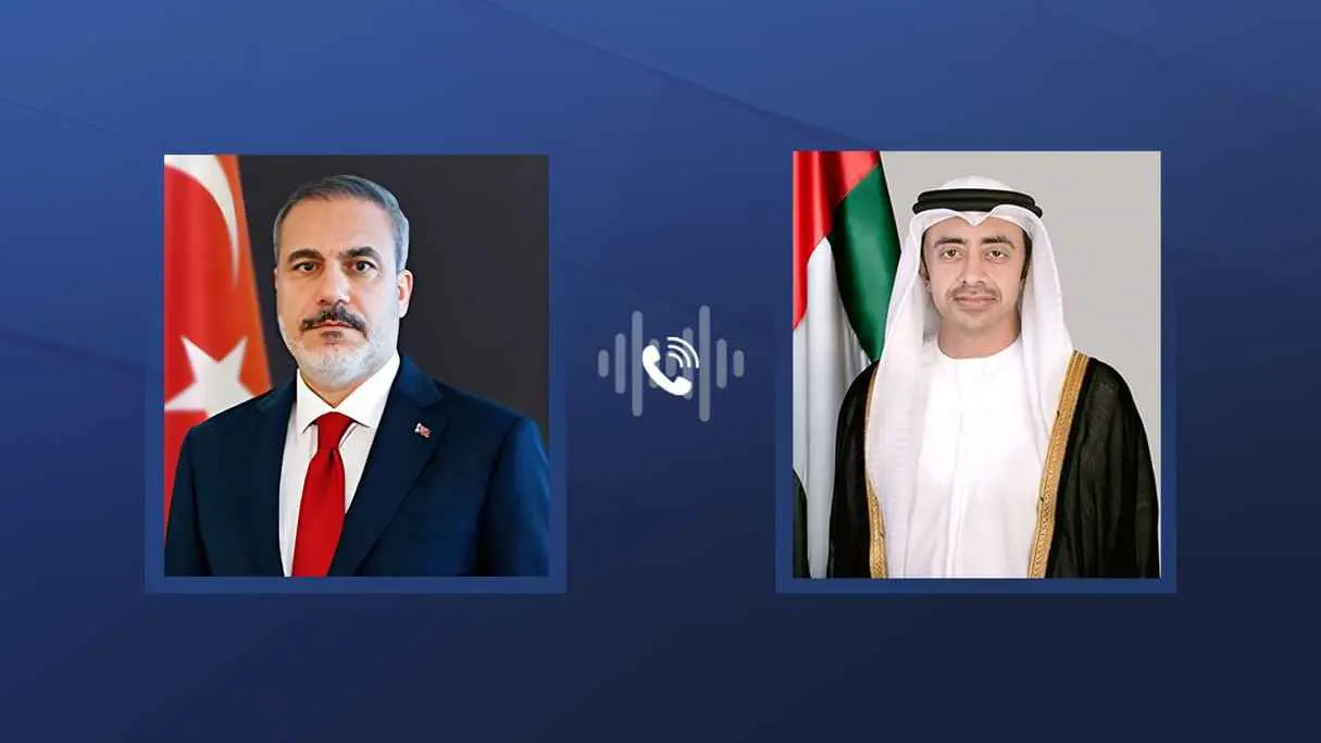 عبد الله بن زايد ووزير خارجية تركيا يبحثان الأوضاع في سوريا