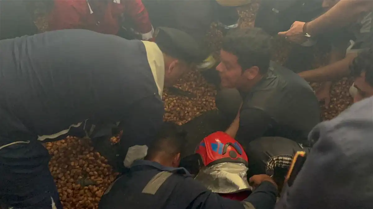 فرق الدفاع المدني في محافظة كربلاء العراقية في حادثة التمور