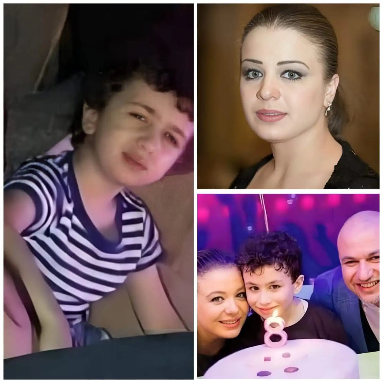 صور أناهيد فياض وزوجها وطفلها الراحل كرم