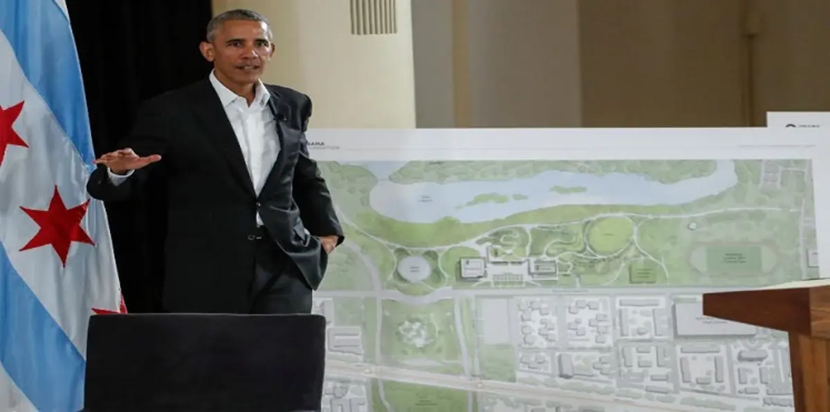 بالصور.. أوباما يكشف النقاب عن تصميم مركز تدريبي لإعداد القادة يحمل اسمه‎