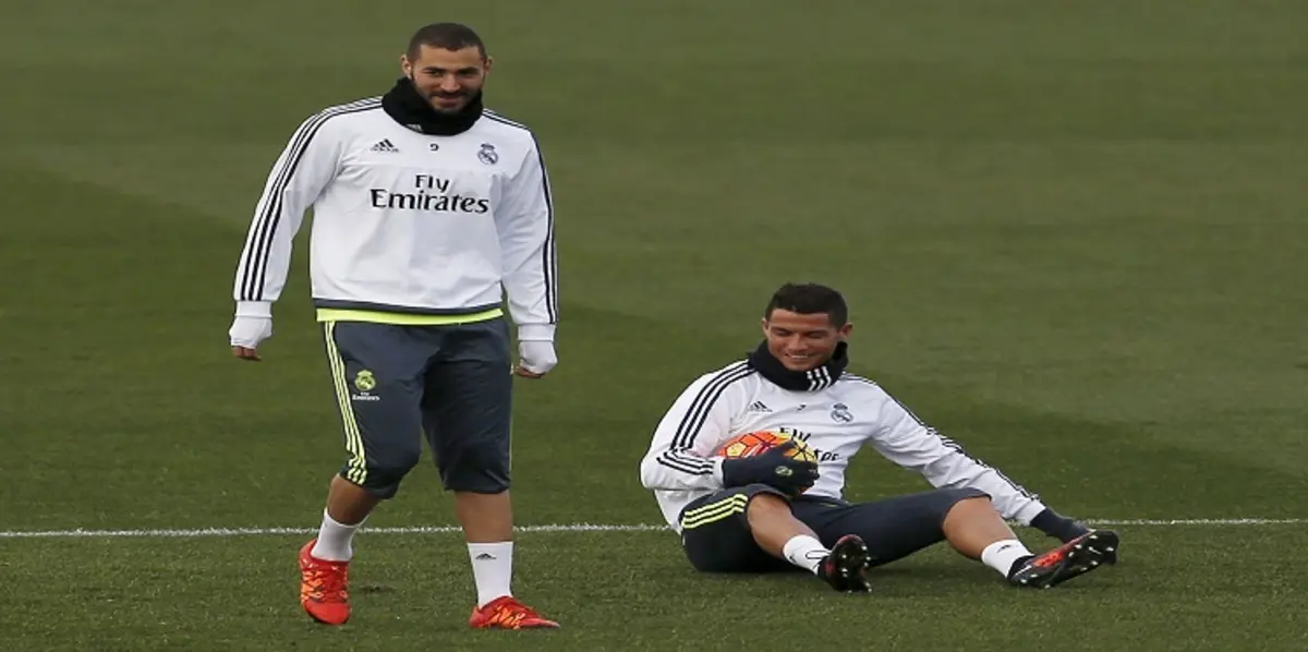 رونالدو يصيب بنزيمة بالرعب في التدريب