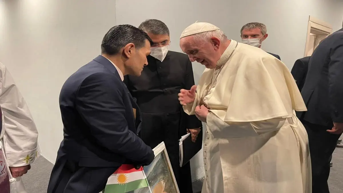 طابع بريدي لزيارة بابا الفاتيكان لإقليم كردستان العراق يثير غضب تركيا وإيران