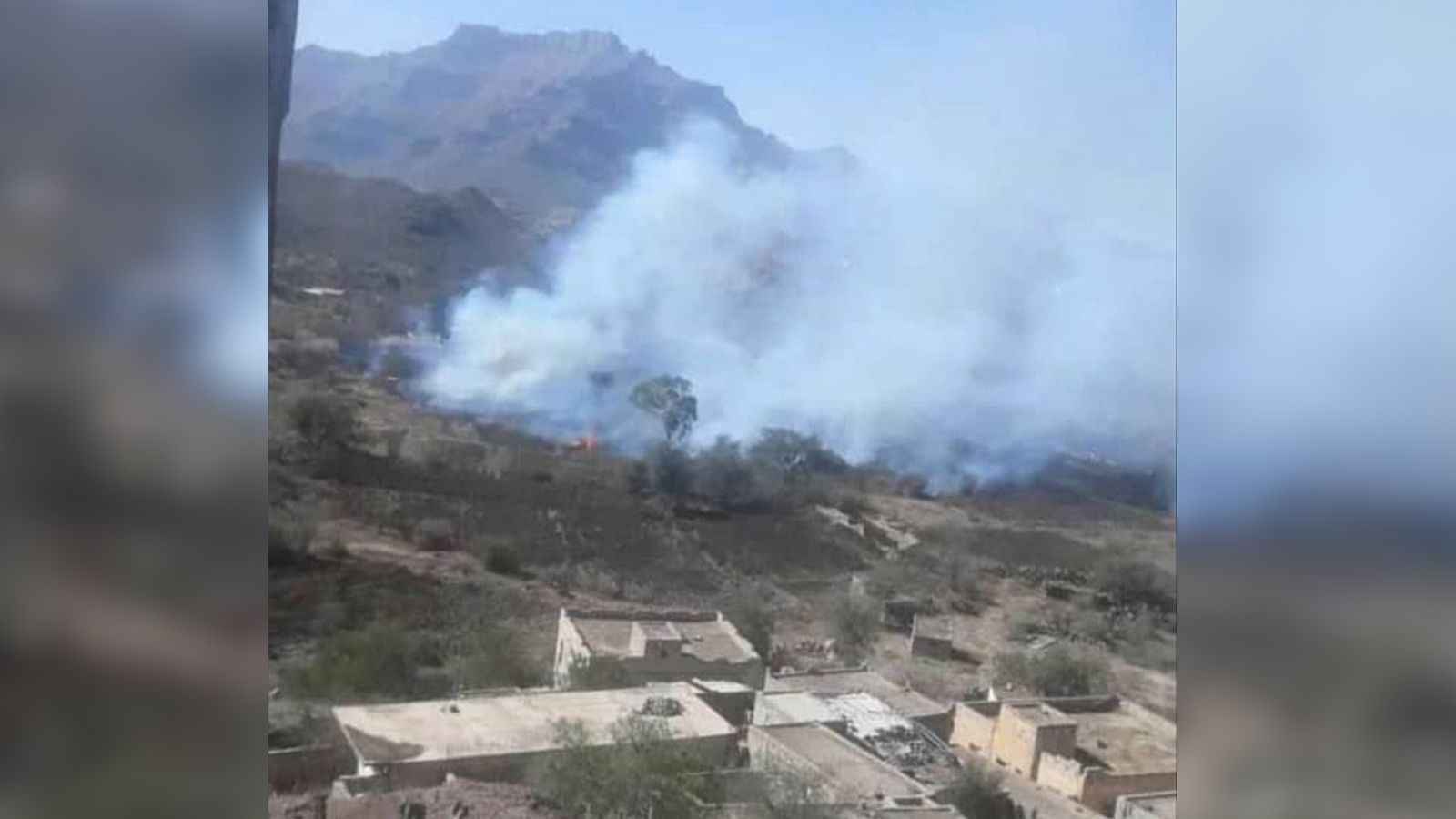 اليمن.. الحوثيون يحرقون مزارع للمواطنين في الضالع (فيديو)