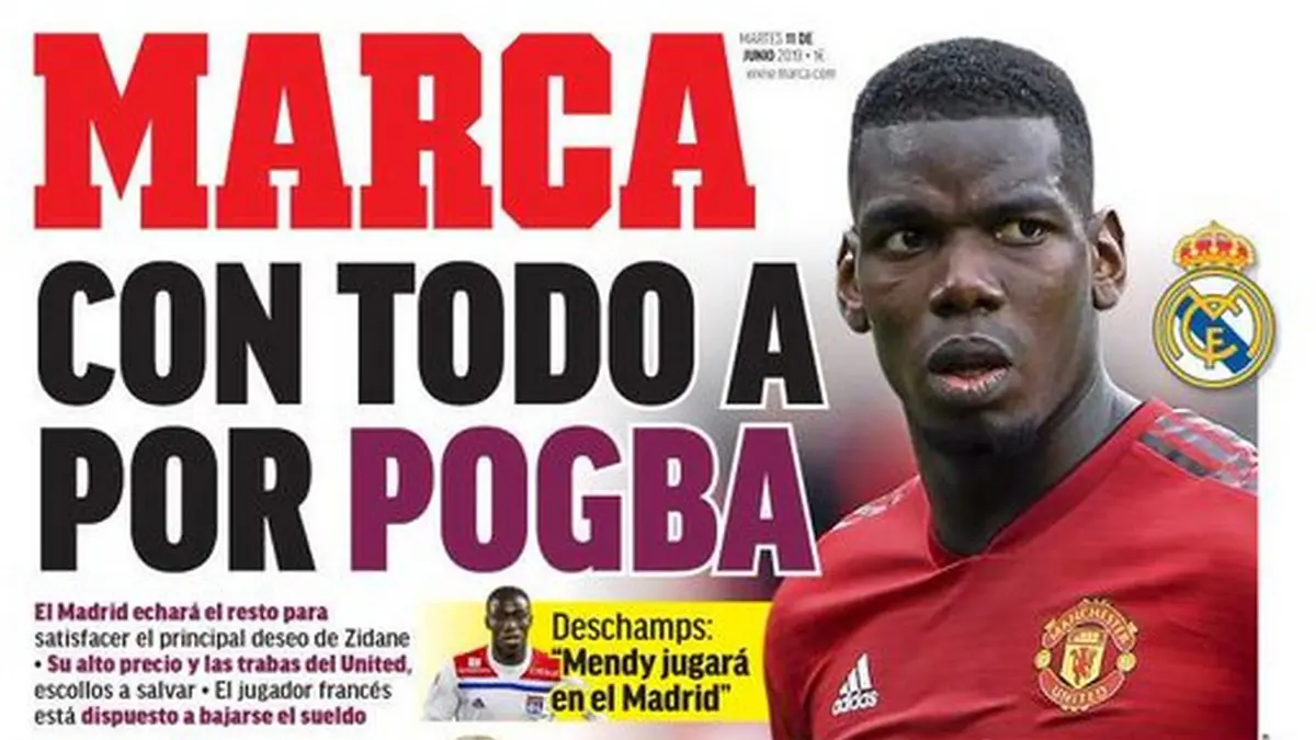 عناوين الصحافة الرياضية العالمية: كل شيء من أجل بوغبا.. شكوك لدى دي ليخت (صور)