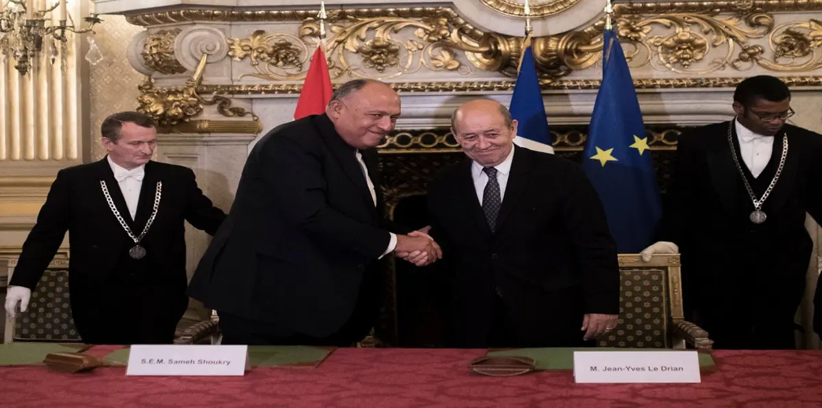 شكري ولودريان يبحثان مستجدات الأزمة السورية