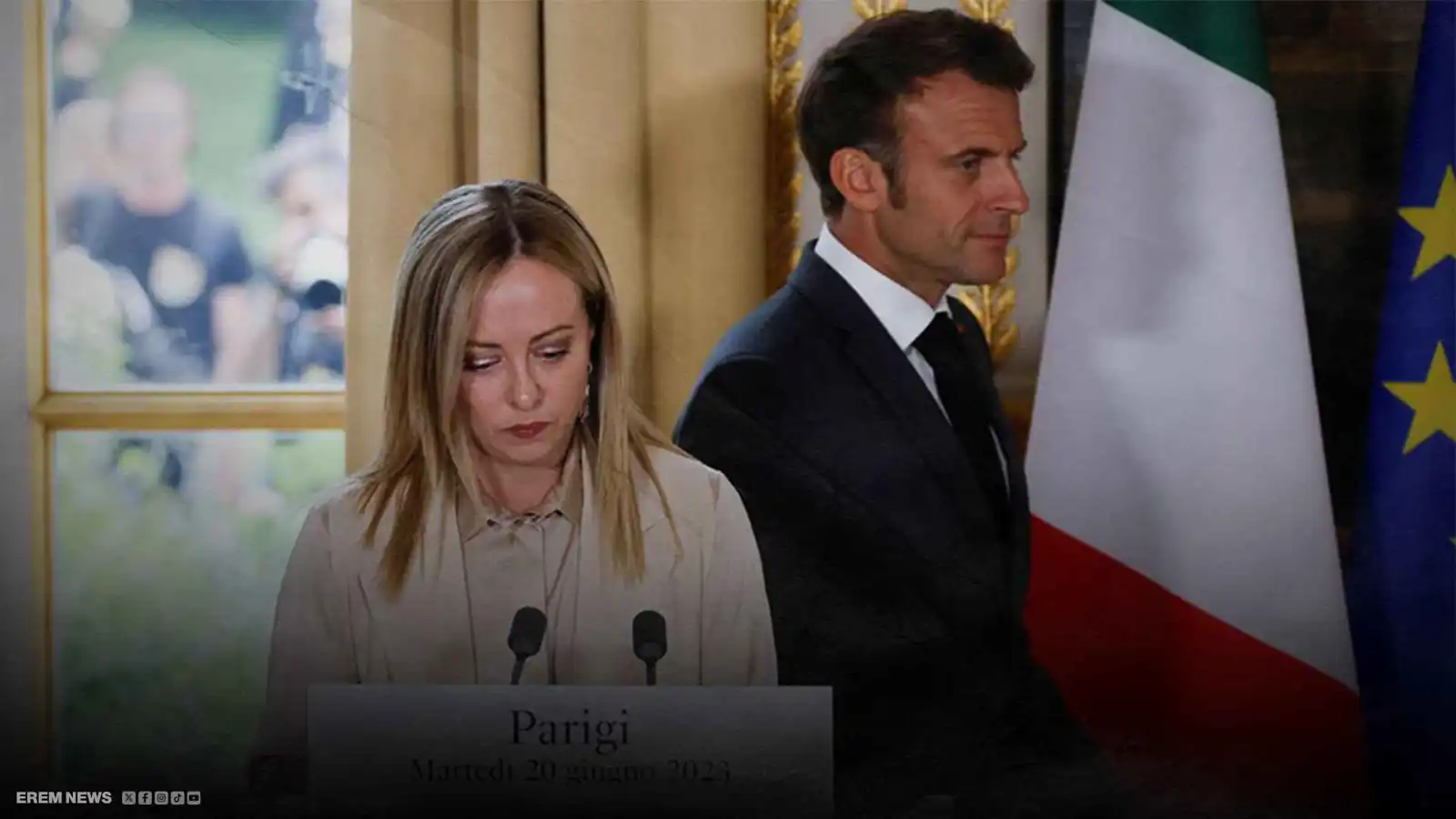 غضب في الإليزيه.. ماكرون يطرد ميلوني من الشأن الفرنسي (فيديو إرم)