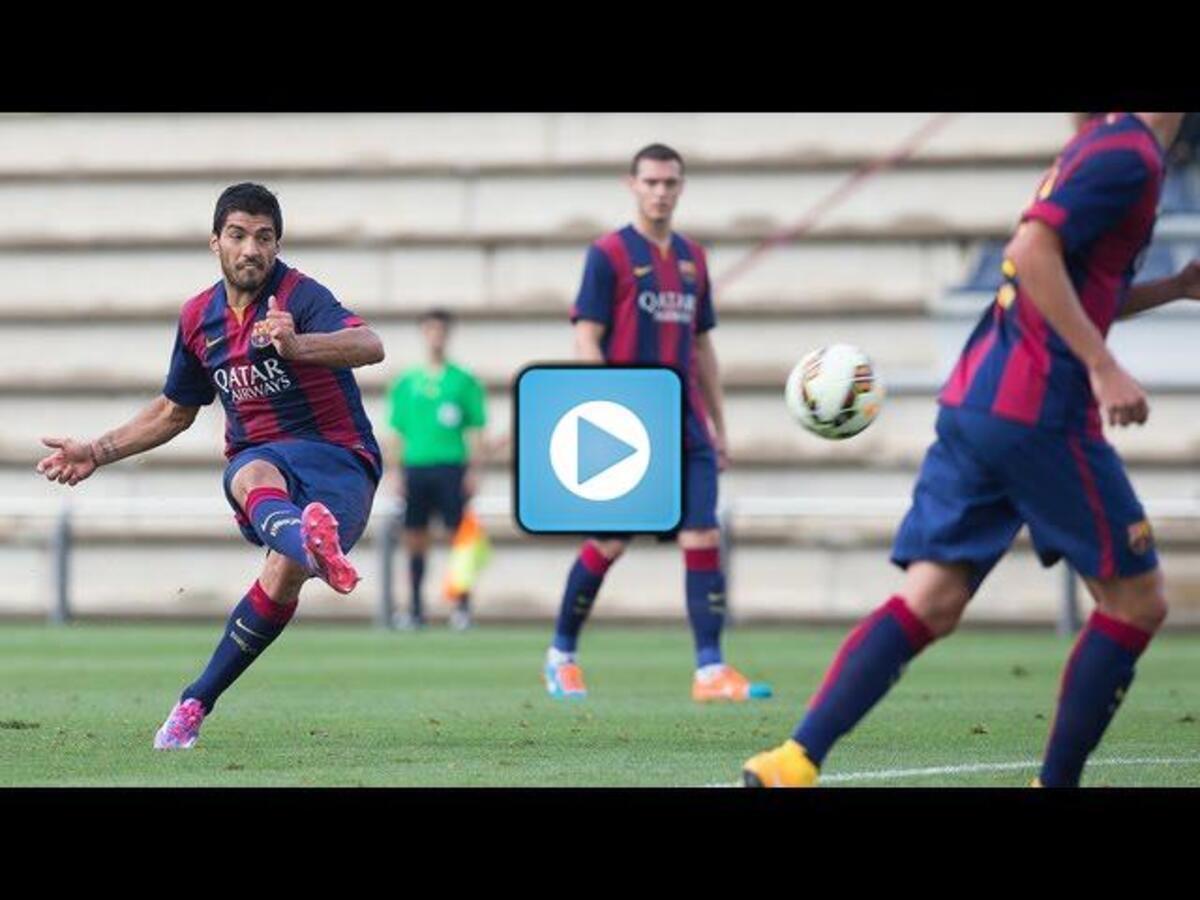 بالفيديو.. لويس سواريز يسجل هدفين "رائعين" لرديف برشلونة