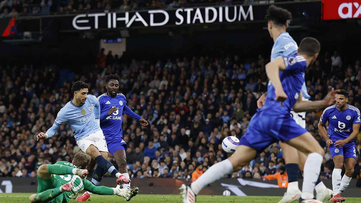 هدف عمر مرموش في مباراة مانشستر سيتي وليستر (فيديو)