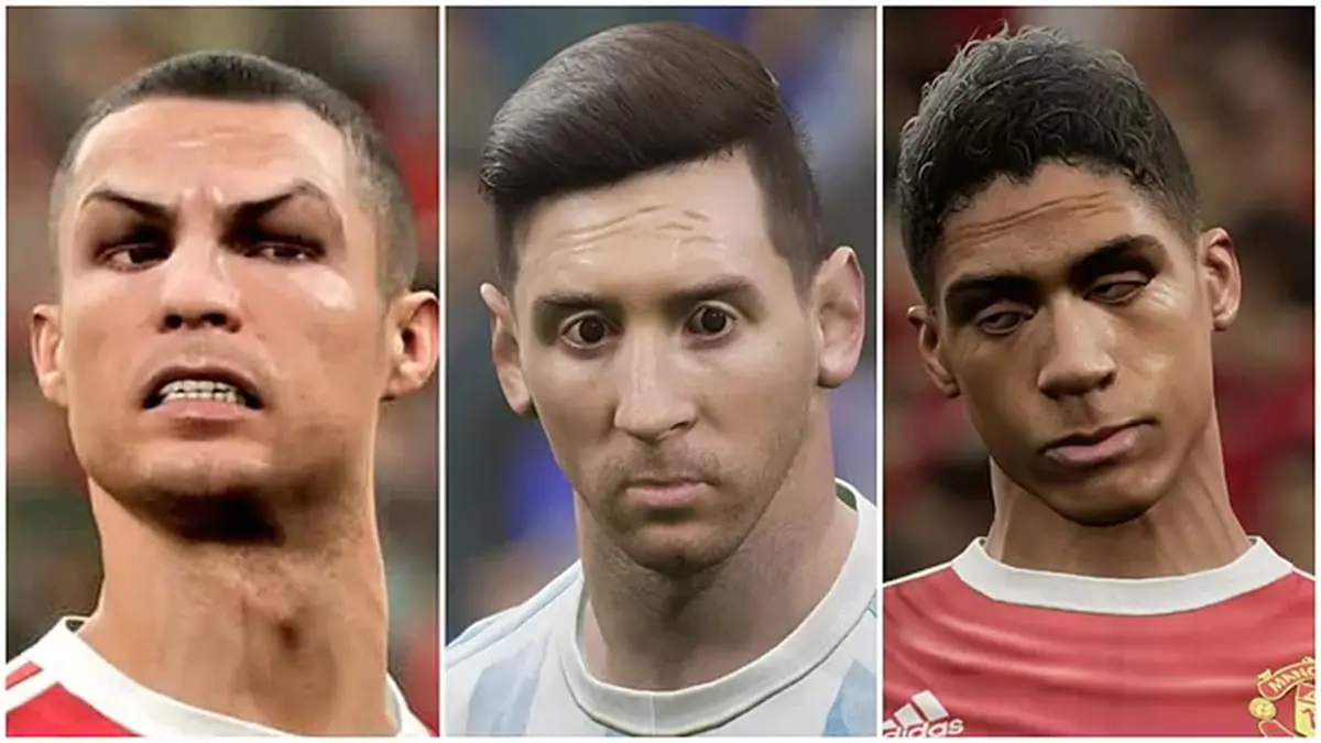 انتقادات شديدة للعبة eFootball بعد ظهور ميسي ورونالدو بشكل غريب