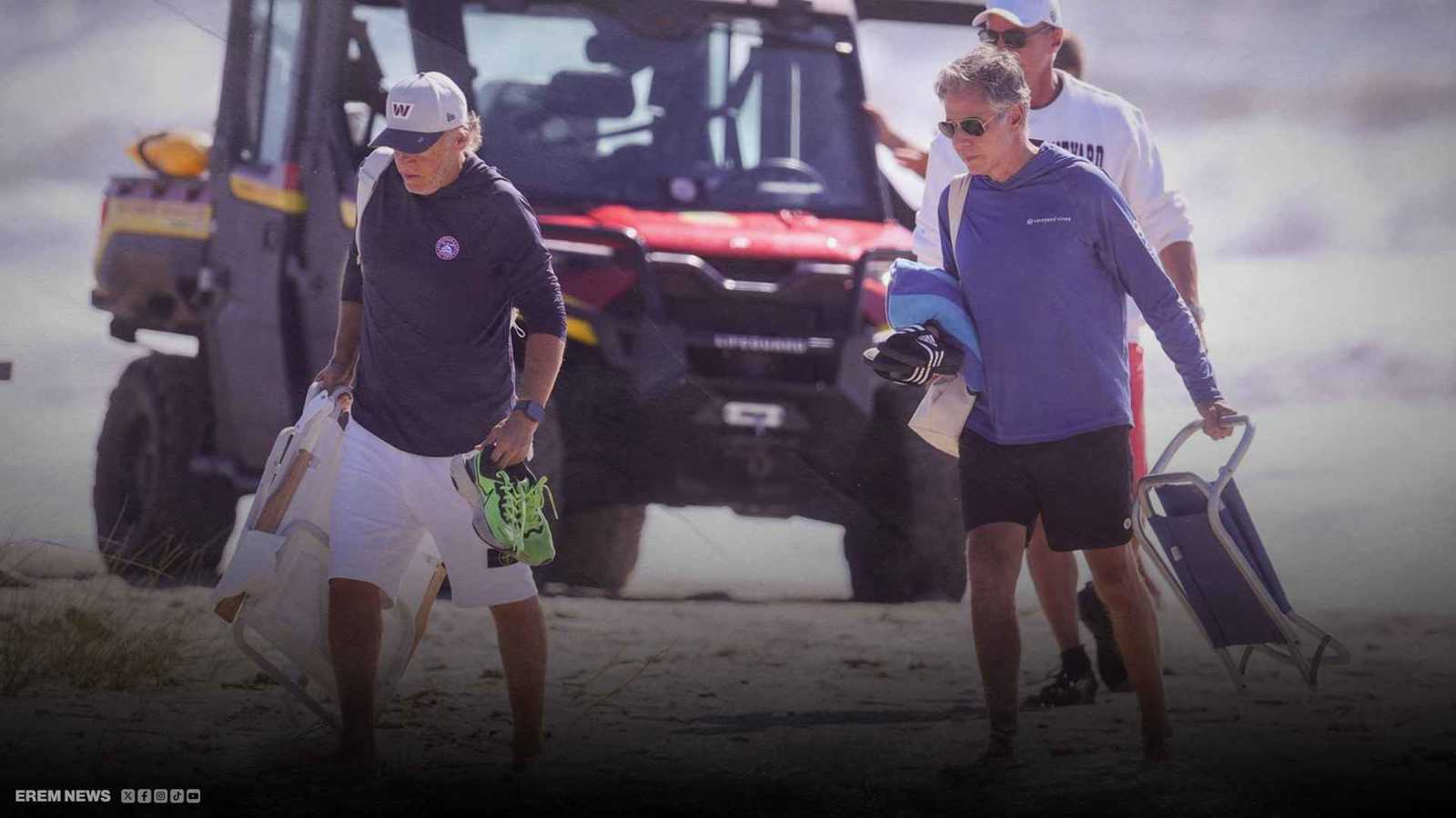 مشهد محرج.. منقذون يجبرون بلينكن على مغادرة شاطئ فاخر