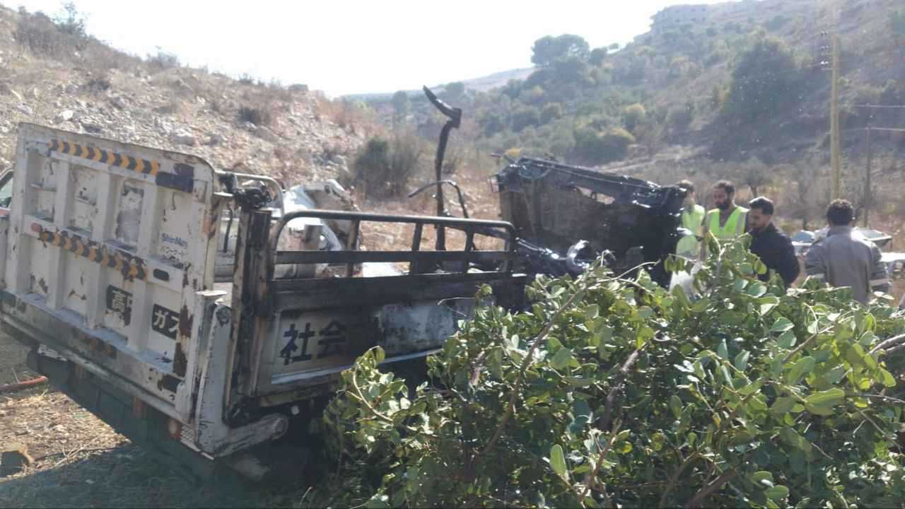 غارة إسرائيلية تستهدف سيارة جنوبي لبنان (صور)