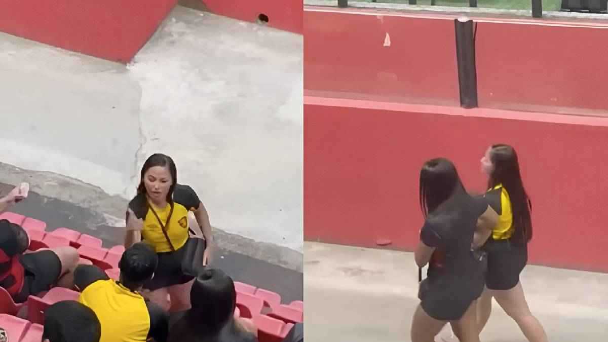 خلال مباراة في البرازيل.. مشجعة تضرب صديقها على المدرجات بسبب الخيانة (فيديو)