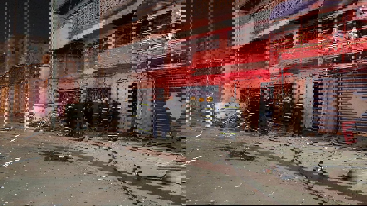 انفجار يستهدف محلًا لبيع الخمور في بغداد (فيديو وصور)‎