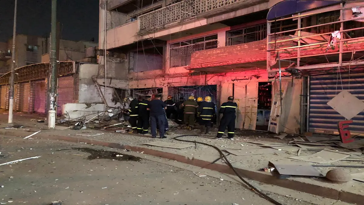 انفجار يستهدف محلًا لبيع الخمور في بغداد (فيديو وصور)‎
