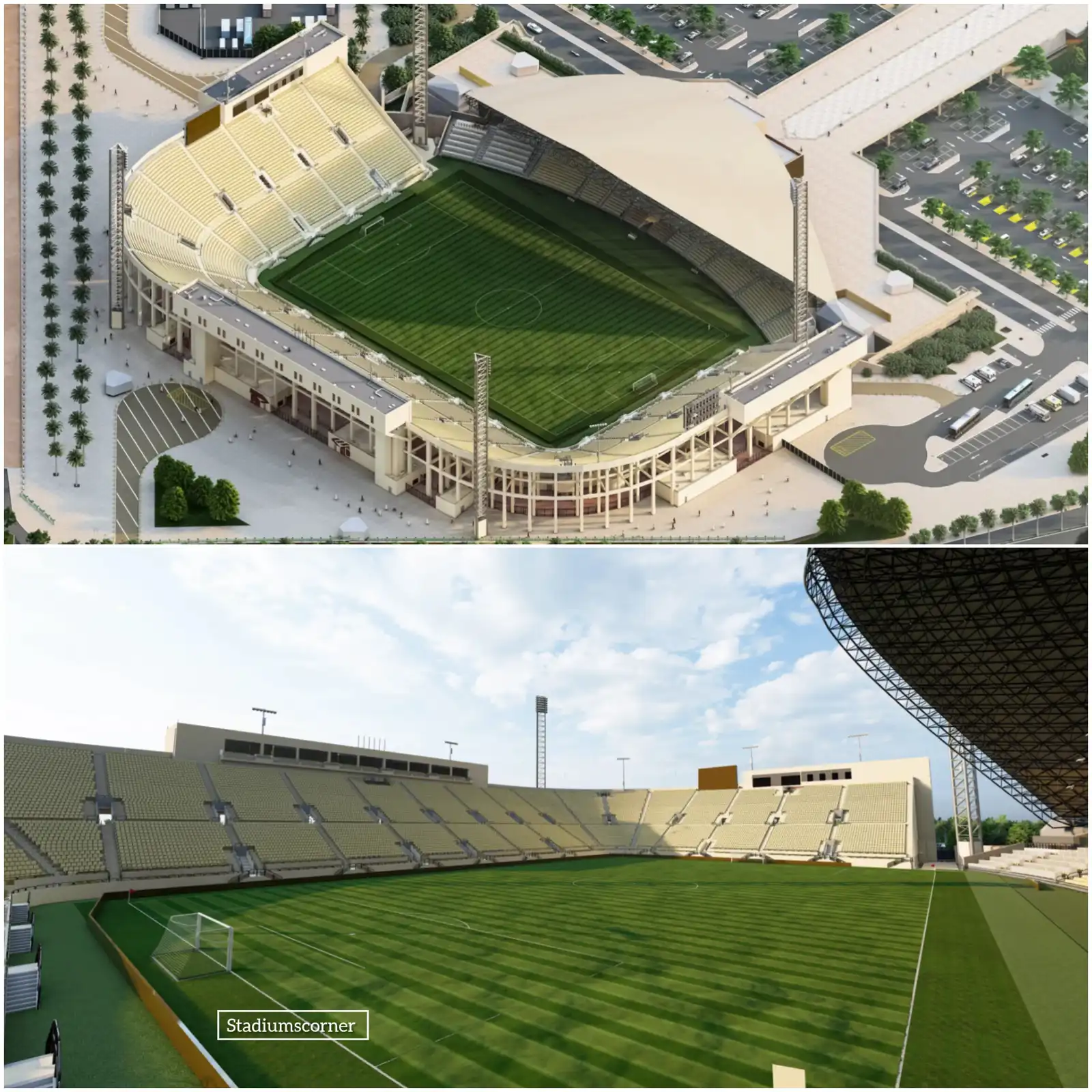 تصميم ملعب جامعة الإمام