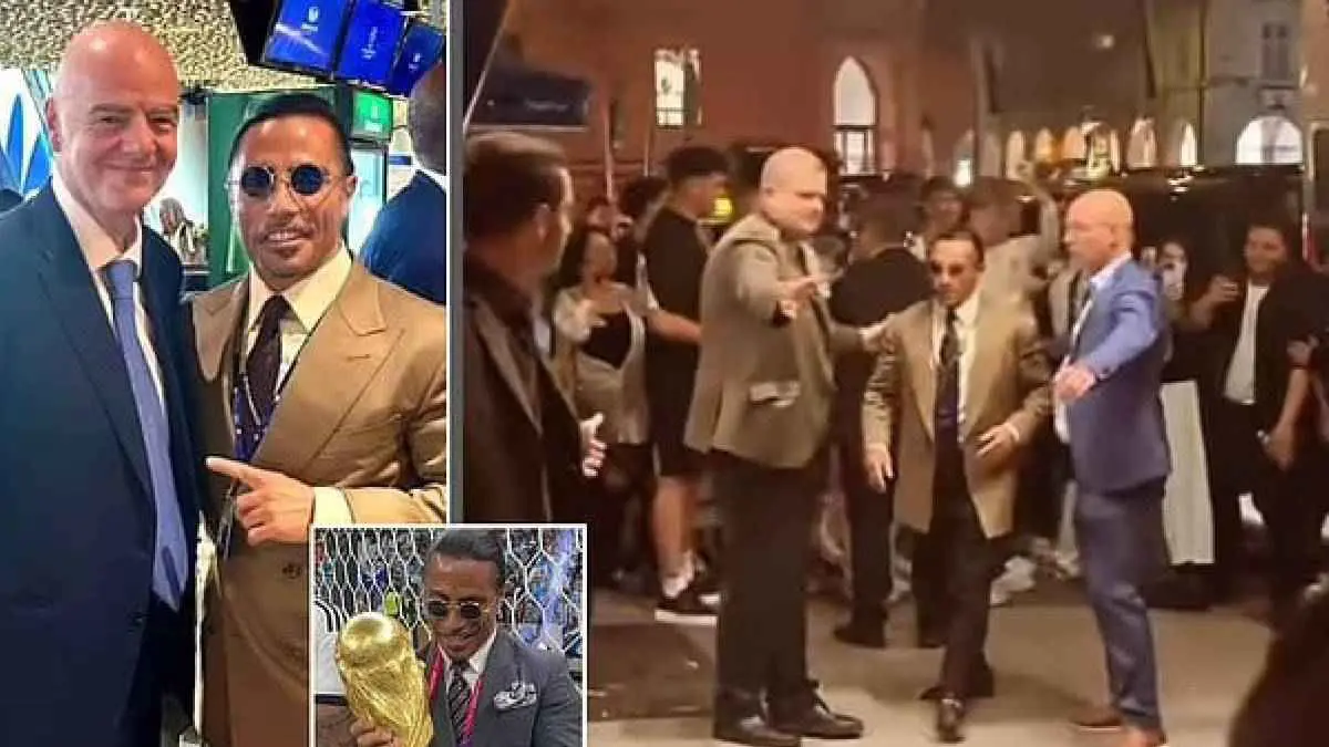 هل طُرد الشيف نصرت من احتفالات دوري أبطال أوروبا؟ (فيديو)