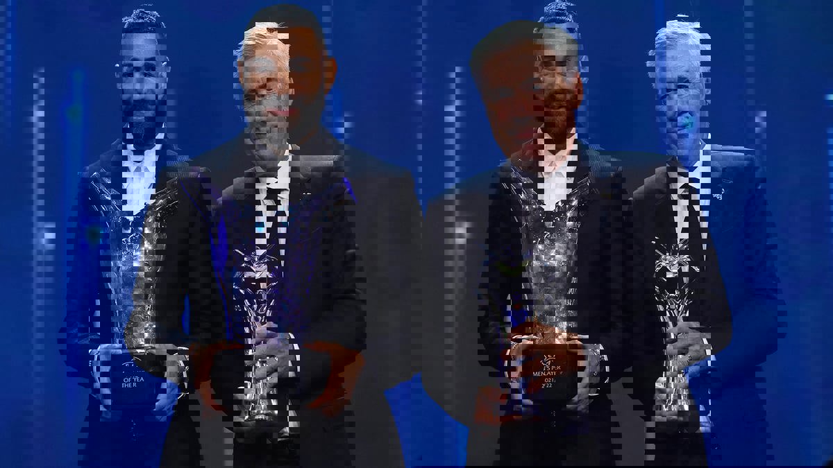 جوائز اليويفا.. كريم بنزيما أفضل لاعب.. وأنشيلوتي أحسن مدرب