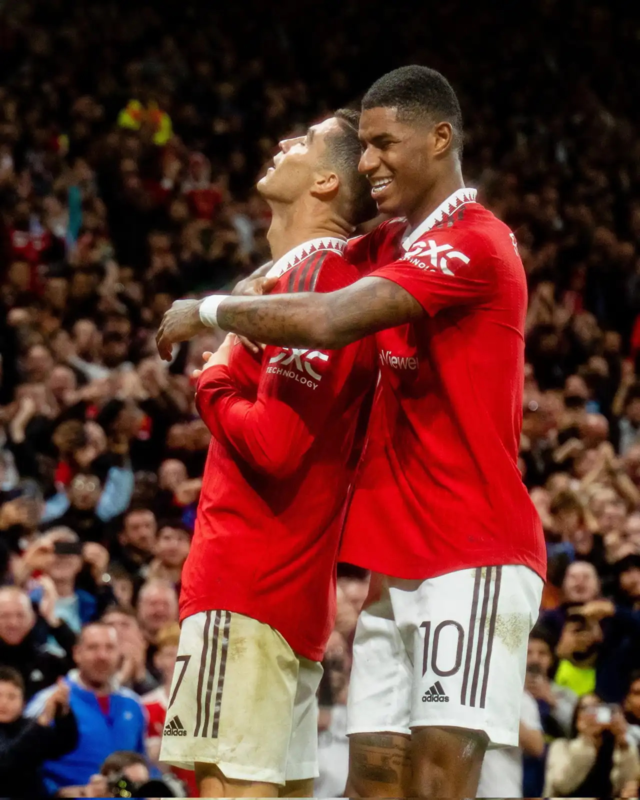 ماركوس راشفورد مع كريستيانو رونالدو