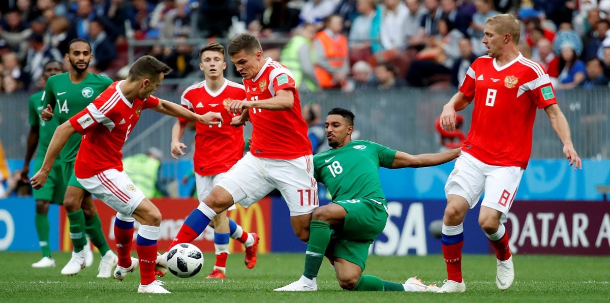المنتخب السعودي ينهار أمام روسيا في افتتاح كأس العالم (فيديو)