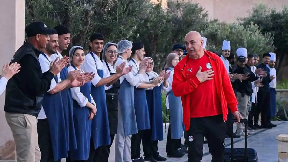 منتخب مصر يودع مدينة أغادير بممر شرفي (فيديو)