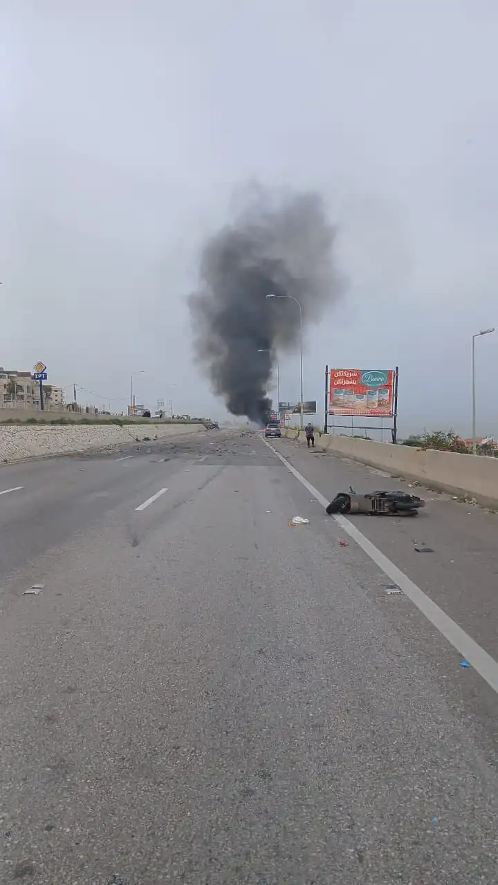 الغارة الإسرائيلية على سيارة في السعديات قرب بيروت