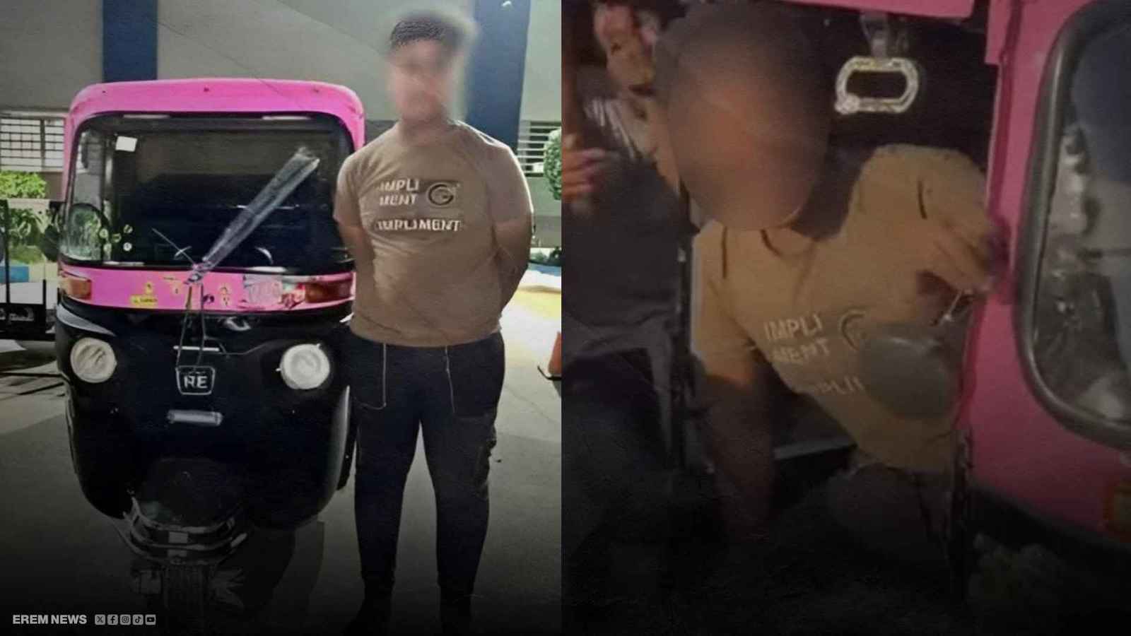 "تحدّى الكاميرا والقانون".. سائق "توكتوك" مصري في قبضة الشرطة (فيديو إرم)